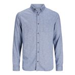JACK & JONES Erkek Jjeclassic melanj tişört Ls Sn Gömlek, Faded Denim, M