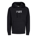 JACK & JONES Erkek Jjecorp Graphic Sweat Hood Noos kapüşonlu kazak, Siyah, XL