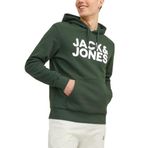 JACK & JONES Erkek Jjecorp Logo Sweat Hood Noos Sweatshirt, Mountain View Reg/Large Print, M