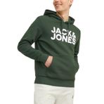 JACK & JONES Erkek Jjecorp Logo Sweat Hood Noos Sweatshirt, Mountain View Reg/Large Print, XL