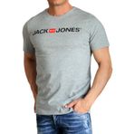 Jack & JONES Erkek Jjecorp Logo Tee Ss Crew Neck Noos Tişört Gri XS