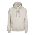Jack & Jones Erkek JJECOSMO Sweat Hood NOOS kapüşonlu kazak, beyaz melanj, S, beyaz melanj, S