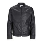 JACK & JONES Erkek Jjedylan Pu Biker Jacket Noos Biker Ceket, Siyah, M
