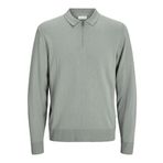 JACK & JONES Erkek Jjeemil Knit Polo Yarım Fermuarlı Ls Noos Örgü Kazak, Iceberg Green., XL