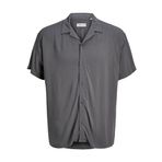 JACK & JONES Erkek Jjejeff Solid Resort Shirt S/S Sn Pls kısa kollu gömlek, castlerock, 4XL Plus