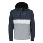 JACK & JONES Erkek Jjereid Blocking Sweat Hood Noos kapüşonlu kazak