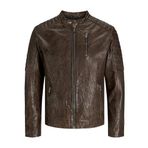 JACK & JONES Erkek Jjerichard Deri Ceket Noos Deri Ceket, Kahverengi Stone, M