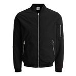 Jack & Jones Erkek Jjerush Bomber Mont, Black, Xxl