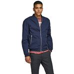 Jack & Jones Erkek Jjerush Bomber Mont, Navy Blazer, L