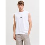 JACK & JONES Erkek Jjesoho Kolsuz Tişört Sn, Beyaz, S