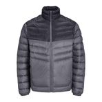 JACK & JONES Erkek Jjesprint Puffer Collar Noos kapitone ceket, Asfalt/Detay: Siyah bloklama, XL