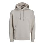 JACK & JONES Erkek Jjestar Jj Sweat Hood Noos kapüşonlu kazak, Moonbeam, L