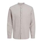 JACK & JONES Erkek Jjesummer Band Shirt Ls Sn Uzun Kollu Gömlek, Crockery, L