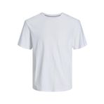 JACK & JONES Erkek Jjesummer Linen Tee Ss O-Neck Sn kısa kollu gömlek, Beyaz, S