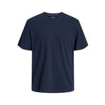 JACK & JONES Erkek Jjesummer Linen Tee Ss O-Neck Sn kısa kollu gömlek, Lacivert (Navy Blazer), XL
