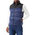 JACK & JONES Erkek Jjetoby Bodywarmer Collar Sn yelek, Lacivert Blazer/Detay: Siyah blok, M