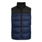 JACK & JONES Erkek Jjetoby Bodywarmer Collar Sn yelek, Lacivert Blazer/Detay: Siyah blok, XXL