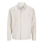JACK & JONES Erkek Jjeurban Edge Overshirt Ls Sn Uzun Kollu Gömlek, Moonbeam, L