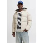 Jack & Jones Erkek Jjglobal Kapüşonlu Şişme Mont 12283517 Ekru Ekru