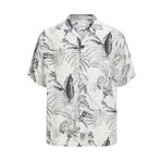 JACK & JONES Erkek Jjguru Monochrome AOP Resort Shirt Ss Gömlek, Cloud Dancer., XL