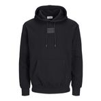 JACK & JONES Erkek Jjhakkai Sweat Hood kapüşonlu kazak, Siyah, L