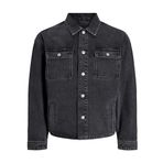 Jack & Jones Erkek JJICHASE JJOVERSHIRT MF 904 Denim Gömlek, Siyah Denim, S