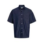 Jack & Jones Erkek JJITOKYO SHIRT S/S WI 822 Gömlek, Blue Denim, L