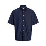 Jack & Jones Erkek JJITOKYO SHIRT S/S WI 822 Gömlek, Blue Denim, M