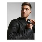 Jack & Jones Erkek Jj&j Suya Dayanıklı PU Deri Biker Ceket Siyah