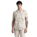 JACK & JONES Erkek Jjjeff Floral AOP Resort Shirt Ss Gömlek, Crockery, XL