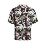 JACK & JONES Erkek Jjjeff Floral AOP Resort Shirt Ss Gömlek, Siyah, M