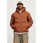 Jack & Jones Erkek Jjpayne Kapüşonlu Rüzgar Geçirmez Puffer Mont 12256887 Bisküvi Bisküvi Bakır