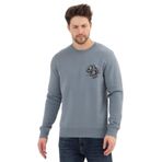 Jack & Jones Erkek Jjskull Rock Sweat Crew Neck Sweatshirt (1'li Paket), Goblin Blue/Print:small, M
