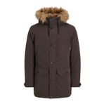 JACK & JONES Erkek Jjwinner parka kürk ceket, Malç, M