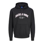 JACK & JONES Erkek Jorbronx Arch Big Sweat Hood Ub kapüşonlu kazak, Siyah, M
