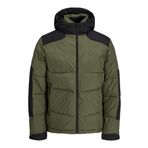 JACK & JONES Erkek JORCOLLEGE WOOL BLEND BOMBER NOOS Mont Ceket Koyu Bej XXL