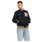 JACK & JONES Erkek JORCOLLEGE WOOL BLEND BOMBER NOOS Mont Ceket Siyah XXL