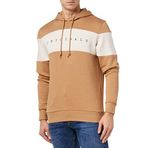 JACK & JONES Erkek Jorcopenhagen Panel Sweat Hood Kapüşonlu Kazak, Tigers Eye/Fit:relaxed/Tapshoe/Org, S