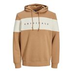 JACK & JONES Erkek Jorcopenhagen Panel Sweat Hood Kapüşonlu Kazak, Tigers Eye/Fit:relaxed/Tapshoe/Org, XXL