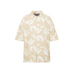 JACK & JONES Erkek JORFARO LINEN AOP OVERSIZED SHIRT SS Gömlek Koyu Bej M