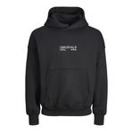 Jack & Jones Erkek JORGRACIA GRAPHIC SWEAT HOOD LN Sweatshirt, Siyah, M