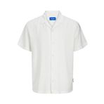 Jack & Jones Erkek JORJEFF MARBELLA RESORT SHIRT Gömlek, Kirli Beyaz, L