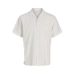 JACK & JONES Erkek Jorluke Crinkle Resort Shirt Ss Sn Gündelik Gömlek, Cloud Dancer., M