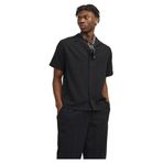 JACK & JONES Erkek Jorluke Crinkle Resort Shirt Ss Sn Gündelik Gömlek, Siyah, XXL