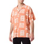 JACK & JONES Erkek Jorluke Ocean Resort Shirt Ss kısa kollu gömlek, Carnelian., S