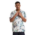 JACK & JONES Erkek JORLUKE SODRA AOP SHIRT SS Gömlek Kirli Beyaz S