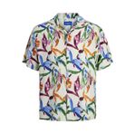 JACK & JONES Erkek JORLUKE SODRA AOP SHIRT SS Gömlek Krem Rengi L