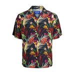 JACK & JONES Erkek JORLUKE SODRA AOP SHIRT SS Gömlek Siyah M