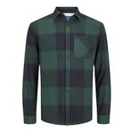 JACK & JONES Erkek Jorowen Check Comfort Shirt Ls Noos Gömlek, Trekking Yeşil, XS