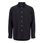JACK & JONES Erkek Jorparos büyük beden tişört Ls, Siyah, M